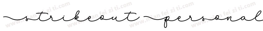 Strikeout Personal Use字体转换